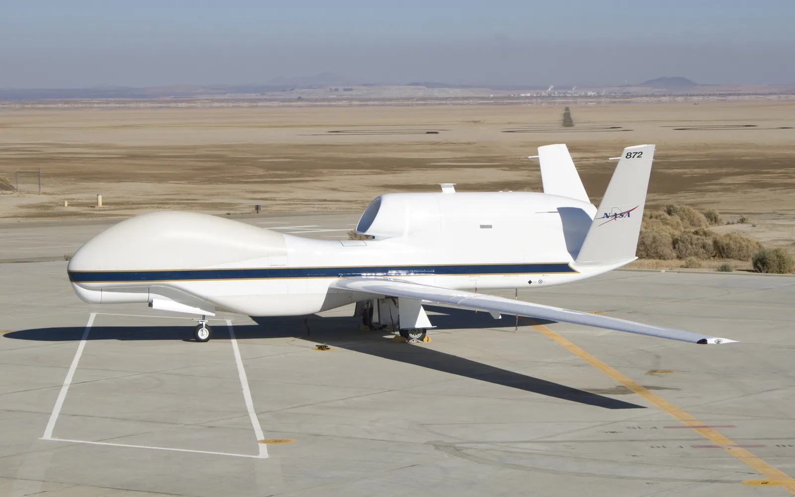 NASA Global Hawk aircraft parked on the ground.